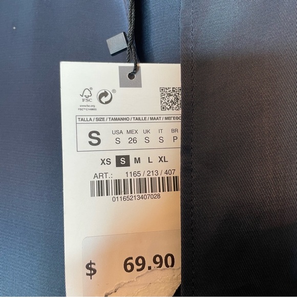 Zara Satin Effect Cut Out Dress. Size Small - Picture 4 of 8